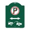 Signmission No Parking-Tow Away Zone W/ Graphic, Green & White Aluminum Sign, 18" x 24", GW-1824-23793 A-DES-GW-1824-23793 - alternate 1
